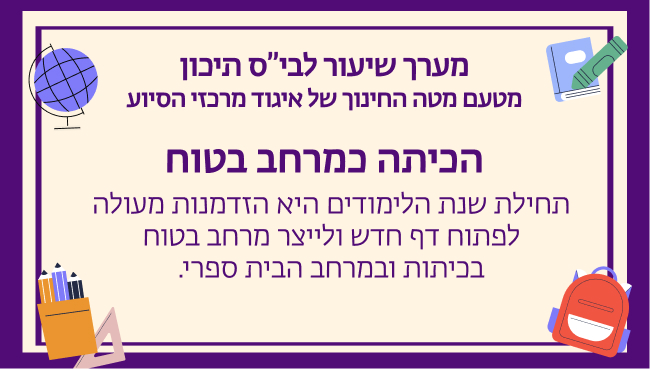 מערך שיעור – הכיתה כמרחב בטוח – לתיכון